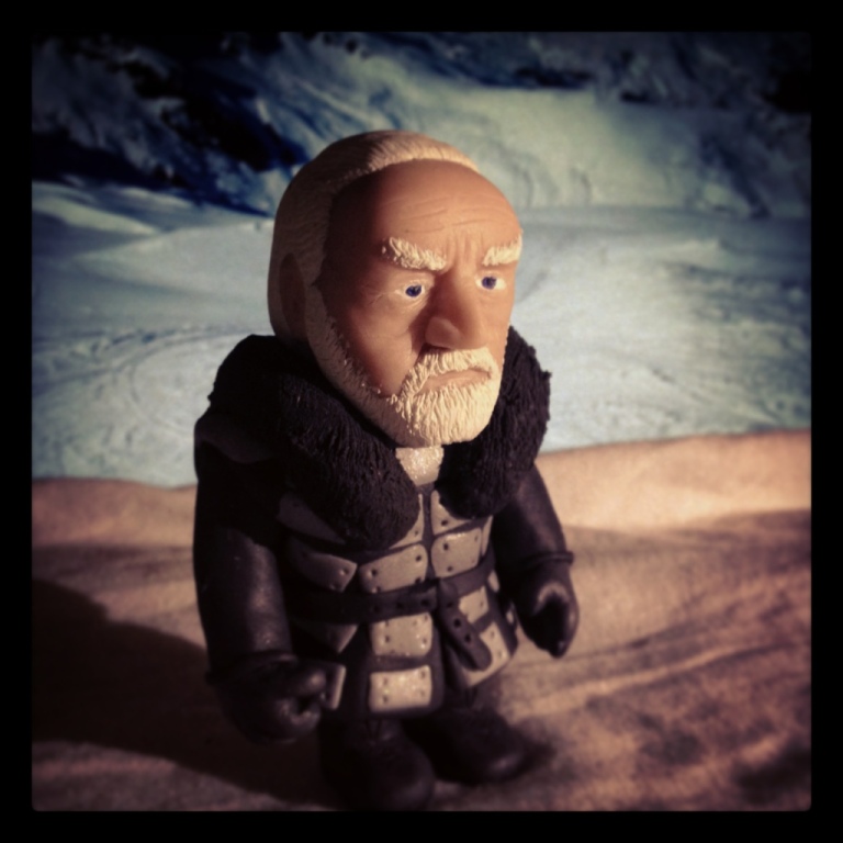 Jeor Mormont caricature in polymer clay