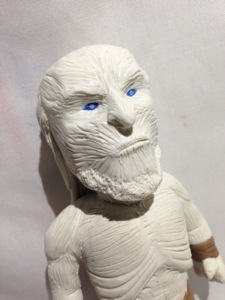 white walker face in polymer clay