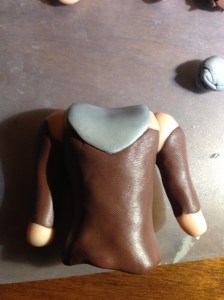 Robb Stark arms and chest in Polymer Clay